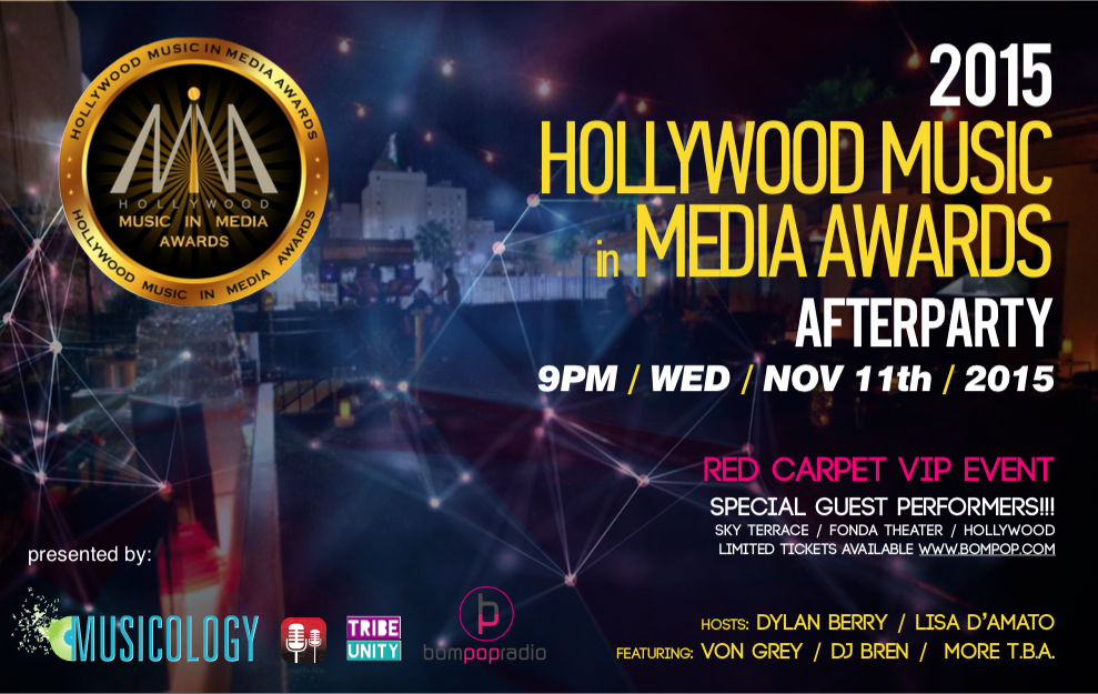 You're invited! The Hollywood Music & Media Awards After Party The